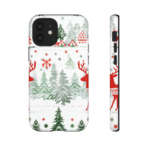 Nordic Christmas Print - Impact Resistant Phone Case iPhone 12 Mini Matte